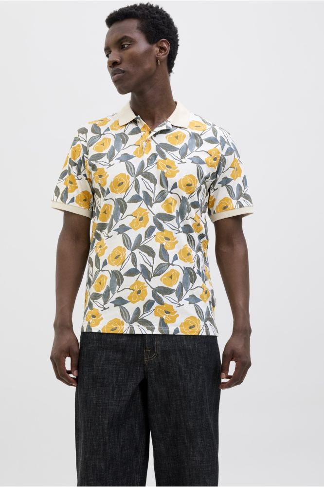 JORALMERIA AOP POLO SS 12276835 BUTTERCREAM